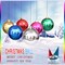 60mm 24ct Christmas Balls Ornaments (6 Colors Mixed/6 cm)